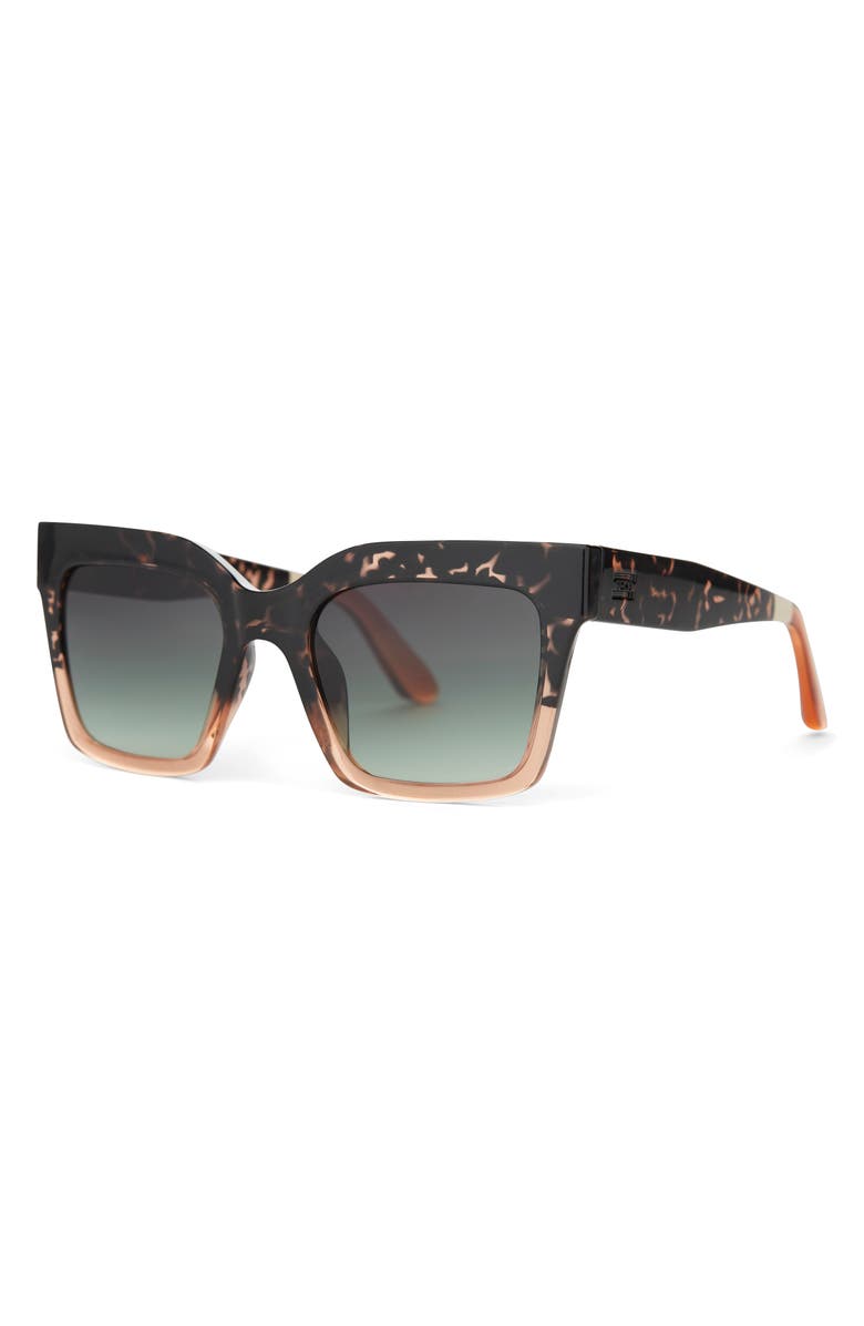TOMS Adelaide 52mm Gradient Square Sunglasses, Alternate, color, Tortoise Apricot Crystal Fade