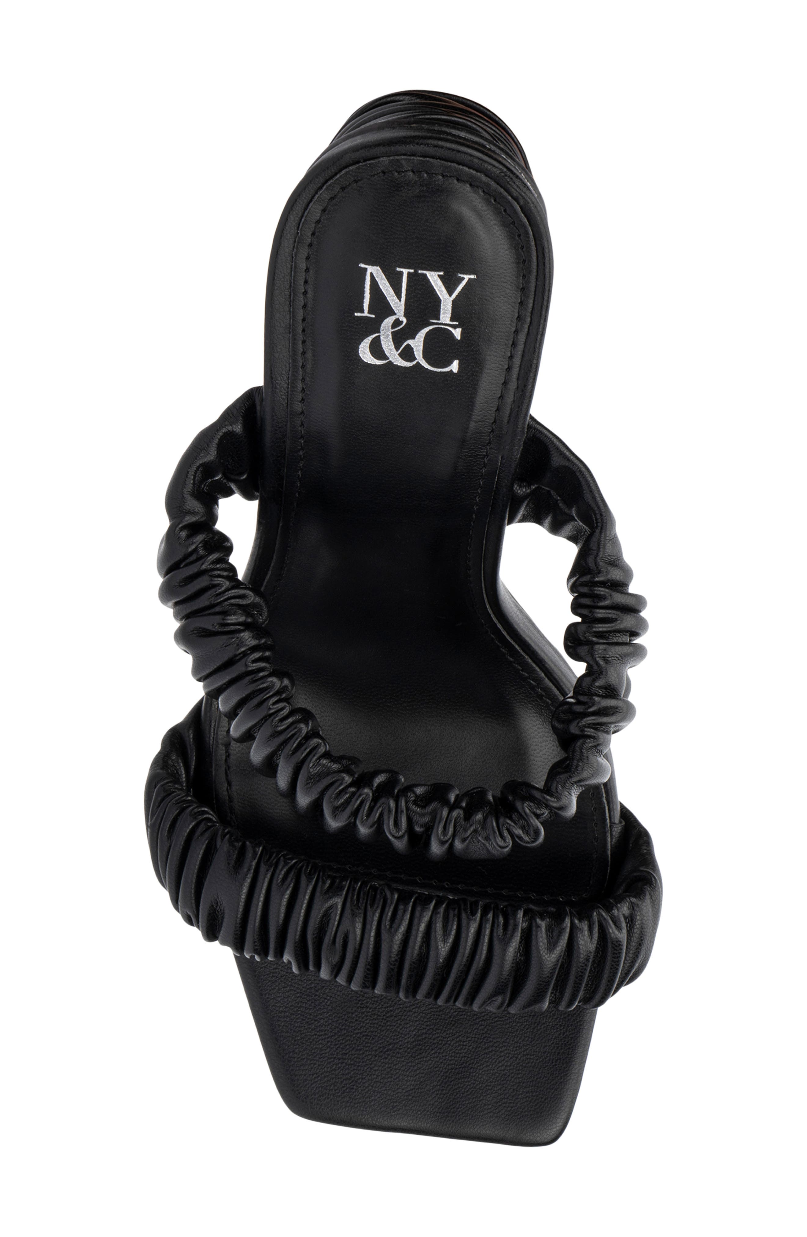 NEW YORK AND COMPANY Faina Ruched Strap Sandal, Alternate, color, 