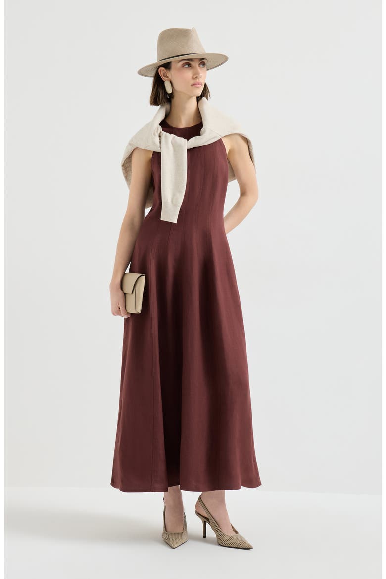 Fluid dress, Alternate, color, Bordeaux