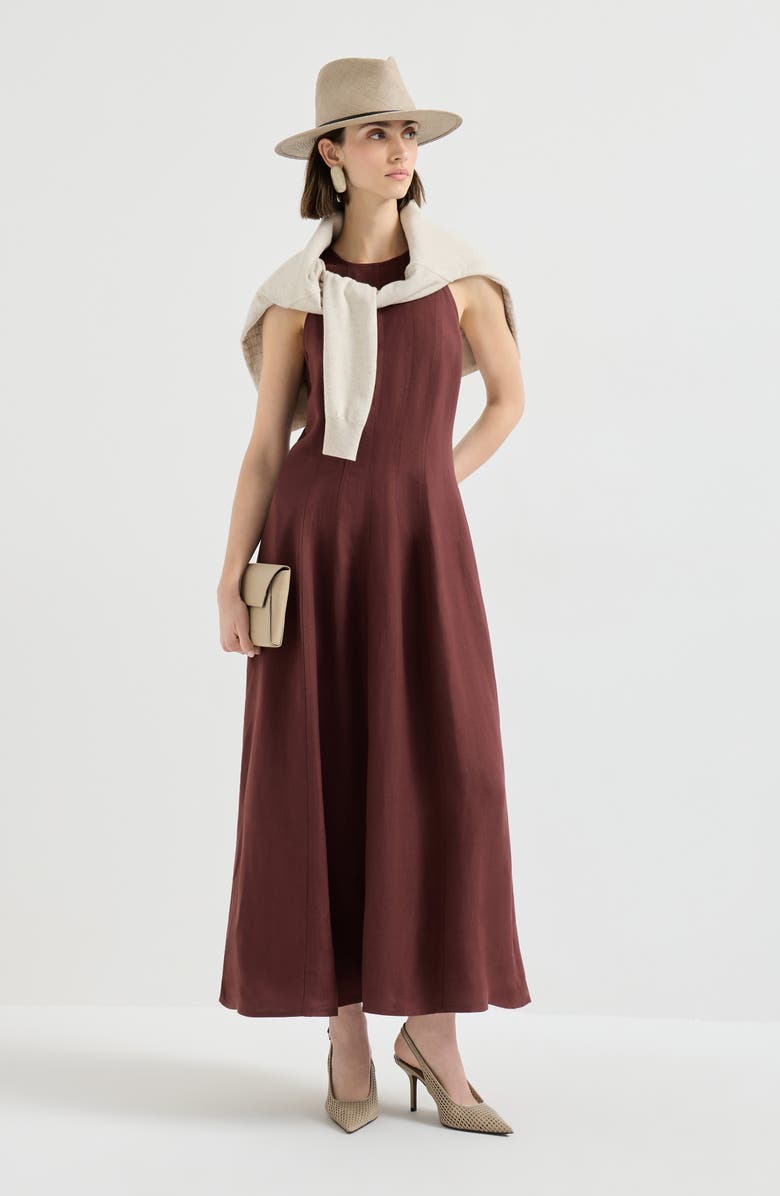 Brunello Cucinelli Fluid dress, Alternate, color, Bordeaux