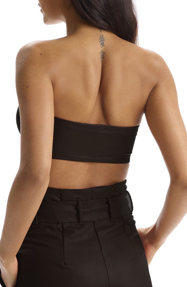 Commando Faux Leather Bandeau, Alternate, color, 