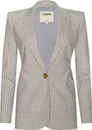 L'AGENCE Sheila Structured Pinstripe Blazer