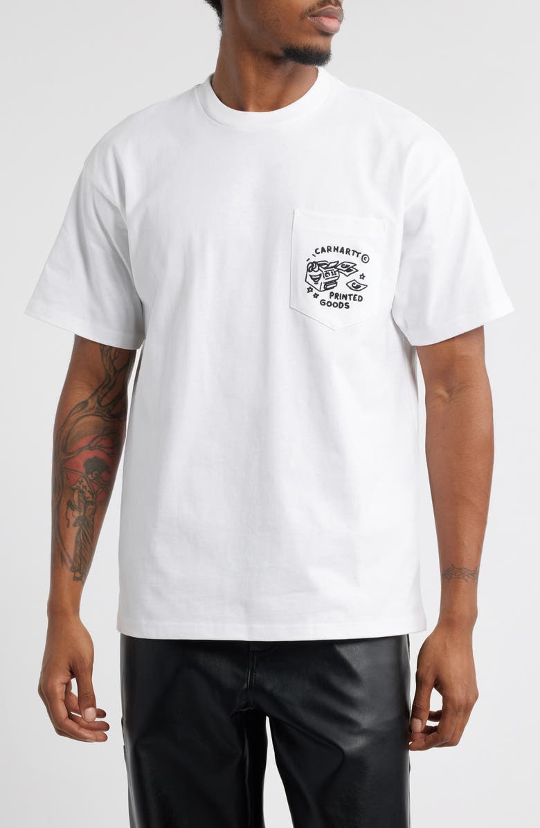 Carhartt Work In Progress Fragments Embroidered Pocket Organic Cotton T-Shirt, Main, color, 