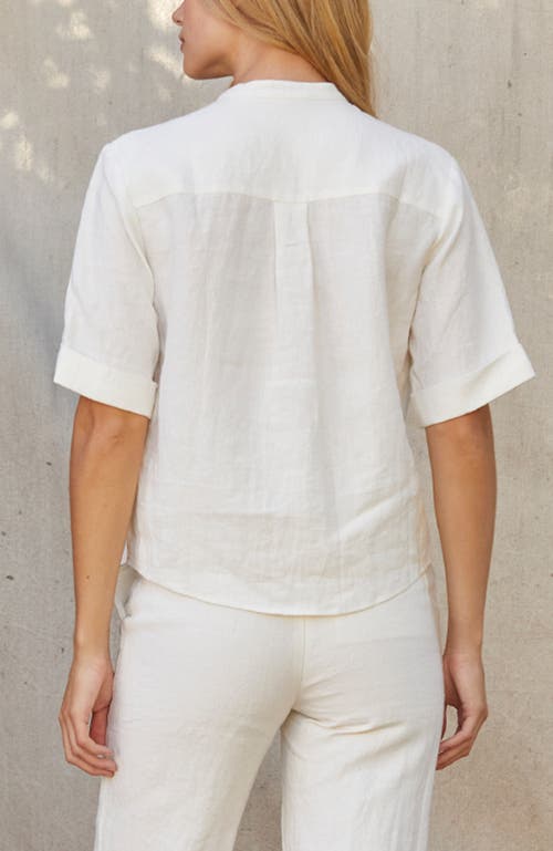 CRESCENT CRESCENT LINE SHORT SLEEVE BUTTON-UP SHIRT