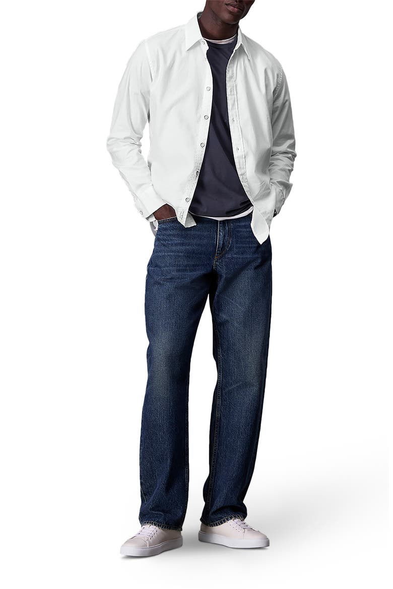 Tomlin Cotton Dobby Button-Up Shirt, Alternate, color, WHITE