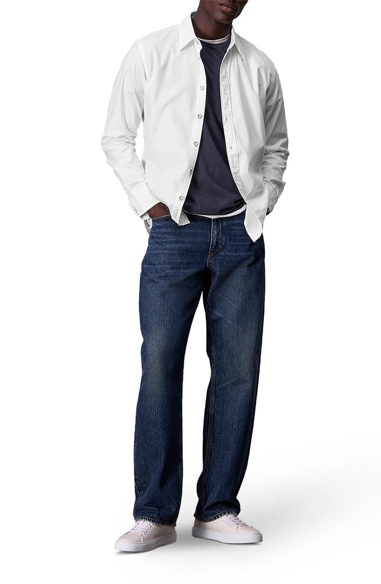 rag & bone Tomlin Cotton Dobby Button-Up Shirt, Alternate, color, White