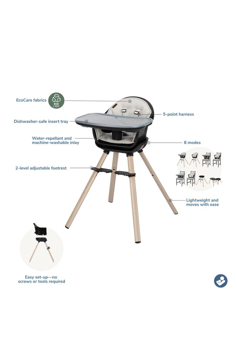 Moa 8-in-1 Adjustable Highchair (Nordstrom Exclusive), Alternate, color, ONYX SAND