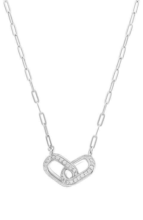 Pavé Duo Interlock Necklace