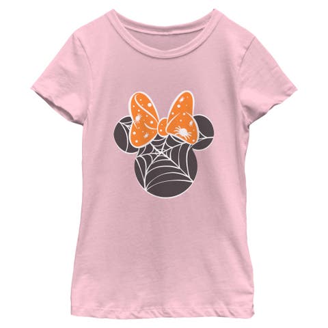 Girls Mickey & Friends Orange Bow T Shirt