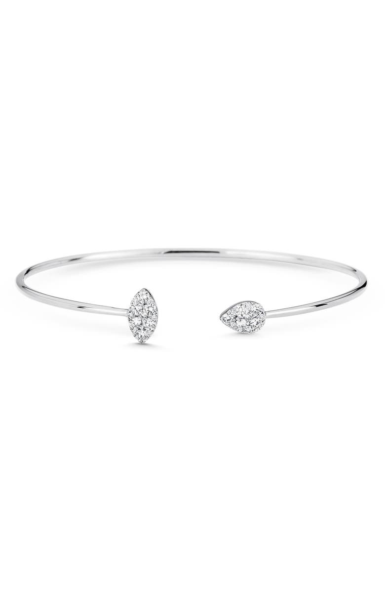 Sara Weinstock Reverie Pear & Marquise Diamond Cuff Bracelet, Main, color,