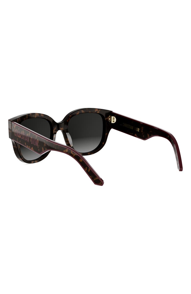 DIOR pacific B2I 54mm Gradient Butterfly Sunglasses, Alternate, color, Havana / Gradient Smoke