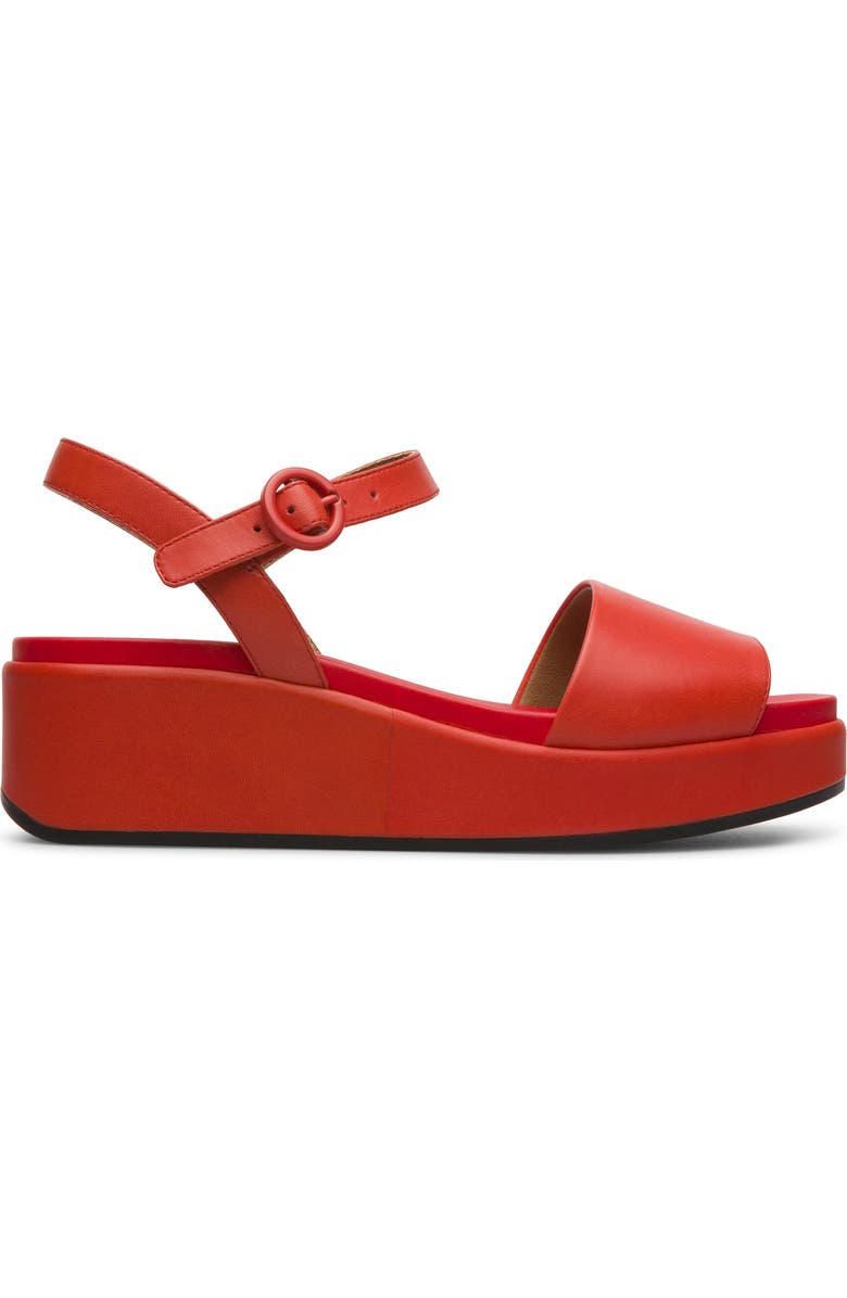 Camper Misia Platform Wedge Sandal, Alternate, color, Red