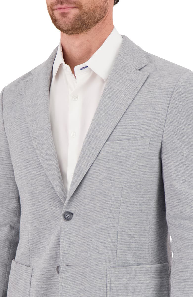 Victor Emmanuel Unstructured Comfort Knit Cotton Blend Sport Coat, Alternate, color, Grey