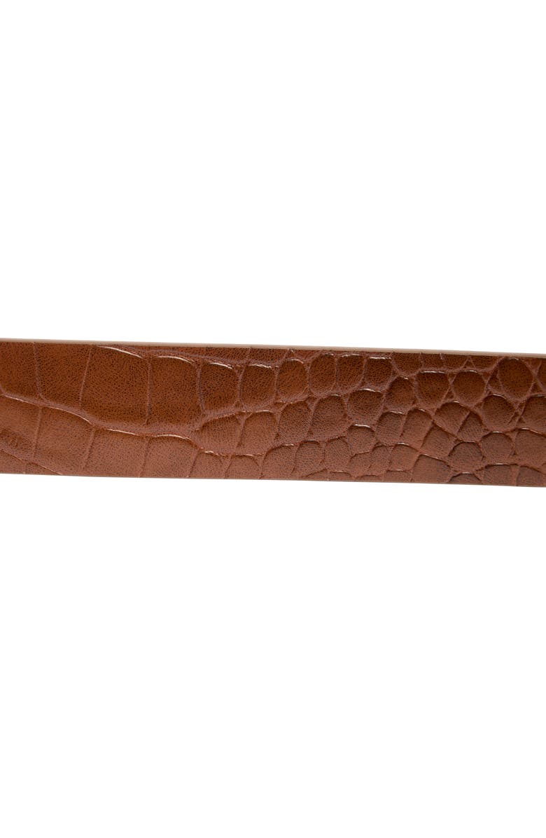 Sam Edelman Croc Embossed Faux Leather Belt, Alternate, color,