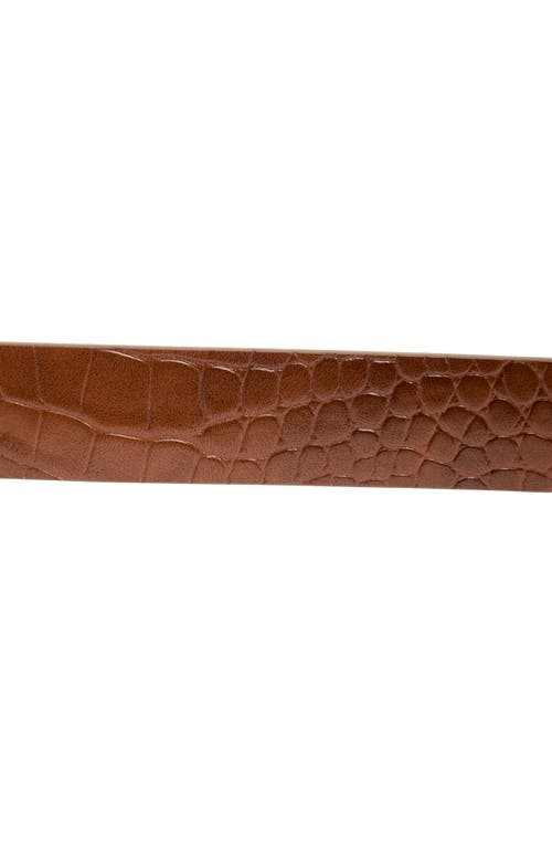 Sam Edelman Croc Embossed Faux Leather Belt