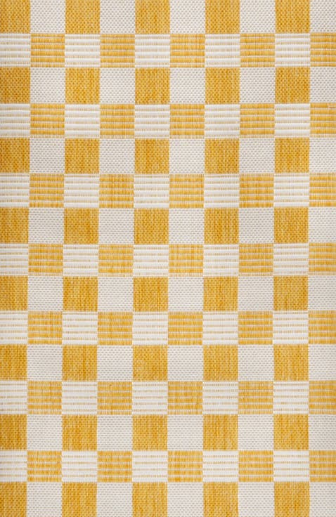 Aimee Traditional Cottage Checkerboard Indoor/Outdoor Area Rug