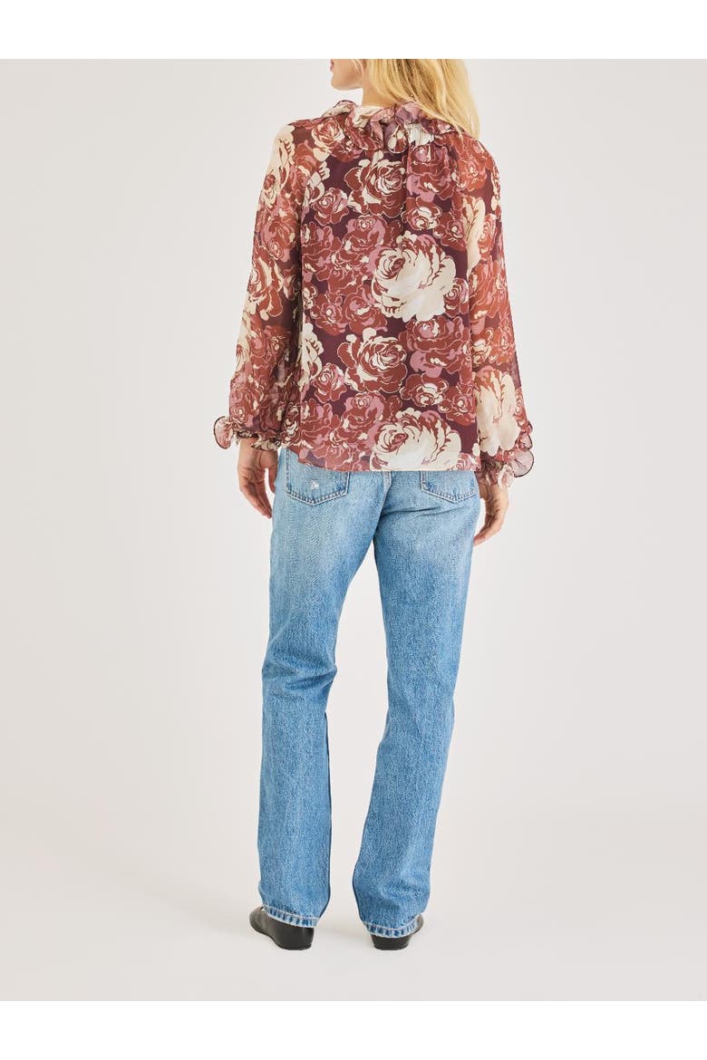 Sarita Long-Sleeve Top, Alternate, color, RAISIN COMBO