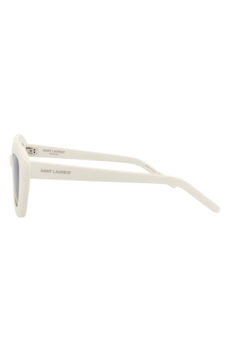 Saint Laurent 54mm Cat Eye Sunglasses, Alternate, color, Ivory Ivory Grey