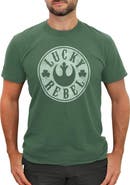 Star Wars Men's Star Wars Distressed Lucky Rebel Shamrock Graphic T-Shirt