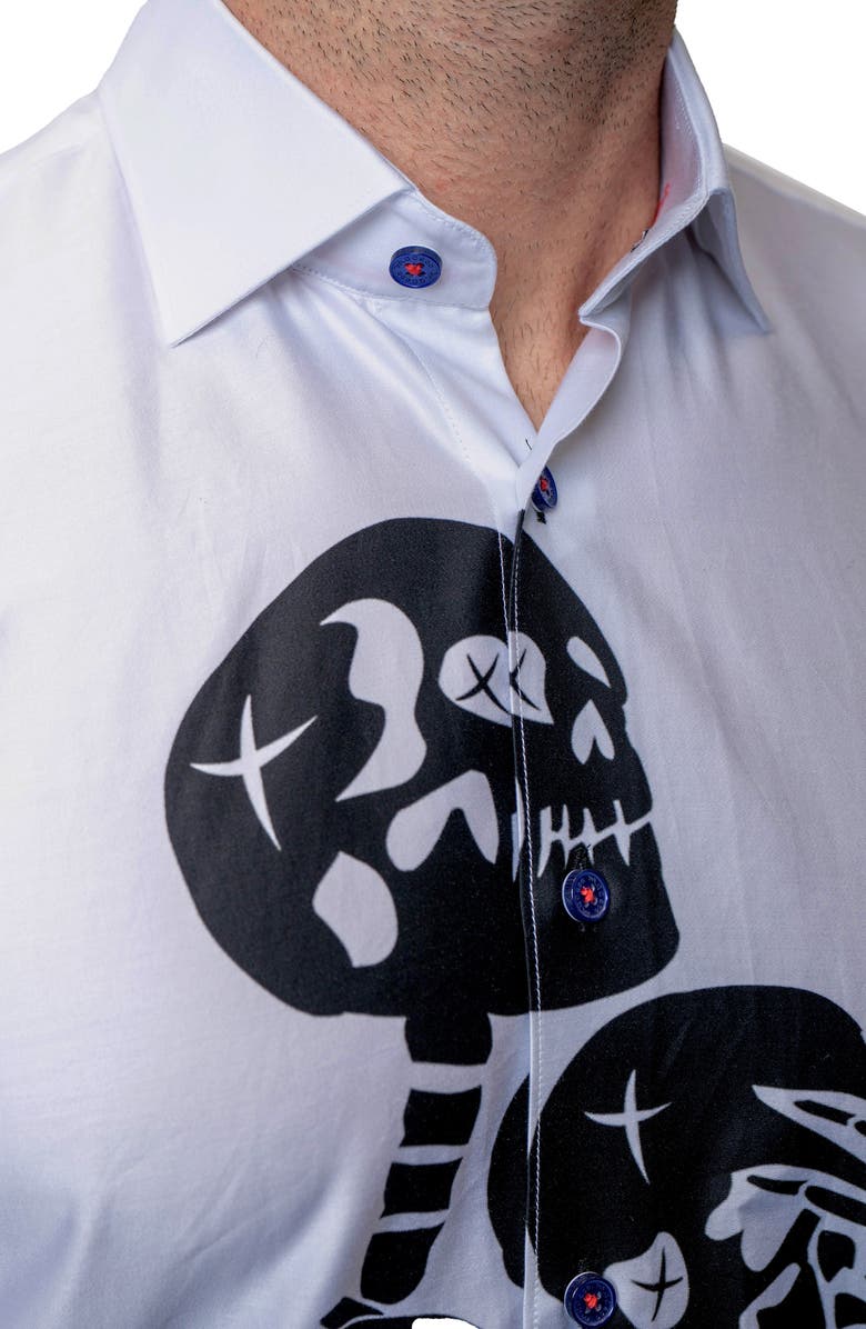 Maceoo Fibonacci Till Death White Button-Up Shirt, Alternate, color, 