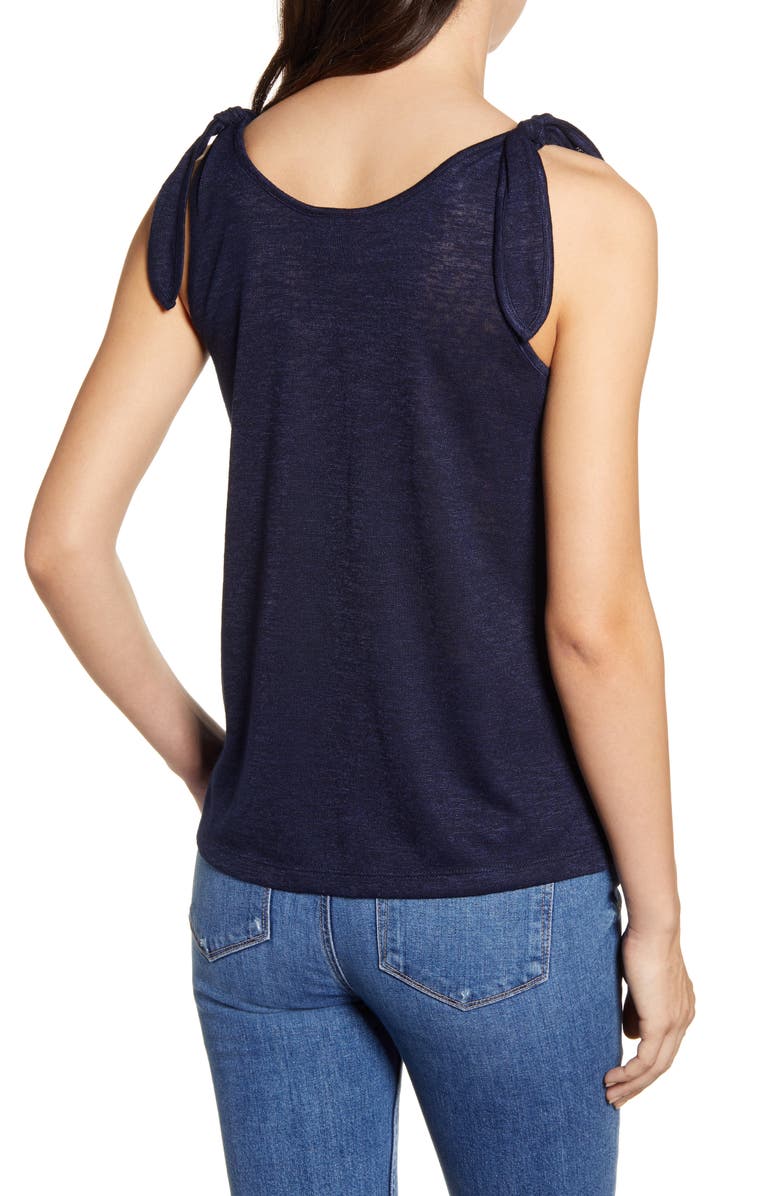 Bobeau Winona Tie Shoulder Tank, Alternate, color,