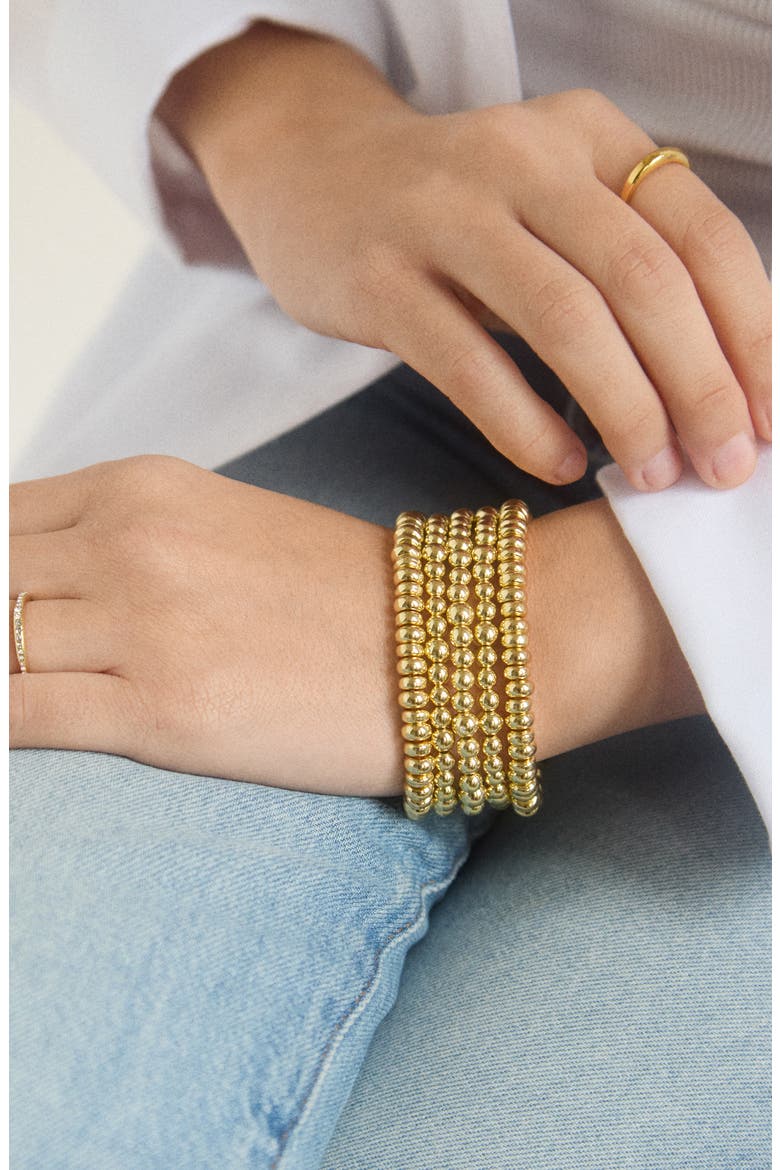 Classic Pisa Set of 5 Bracelets, Alternate, color, GOLD