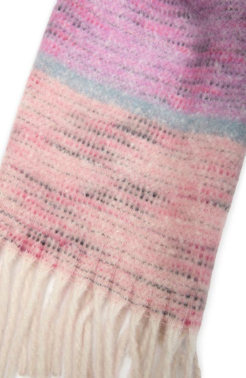 Saachi Stripe Oversize Scarf In Pink