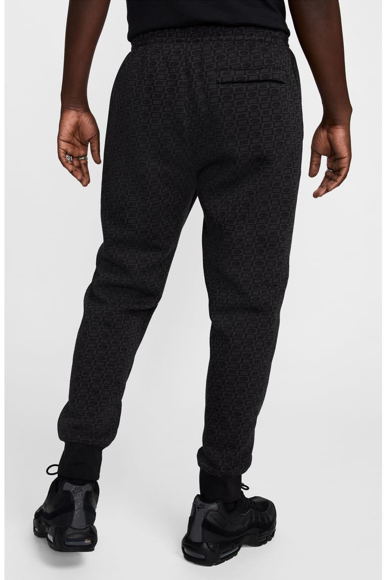 Club Brushed Fleece Joggers, Alternate, color, OFF NOIR/ BLACK