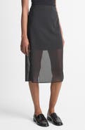Vince Sheer Slit Pencil Skirt