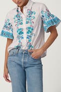 Shoshanna Warwick Tile Print Ellis Top