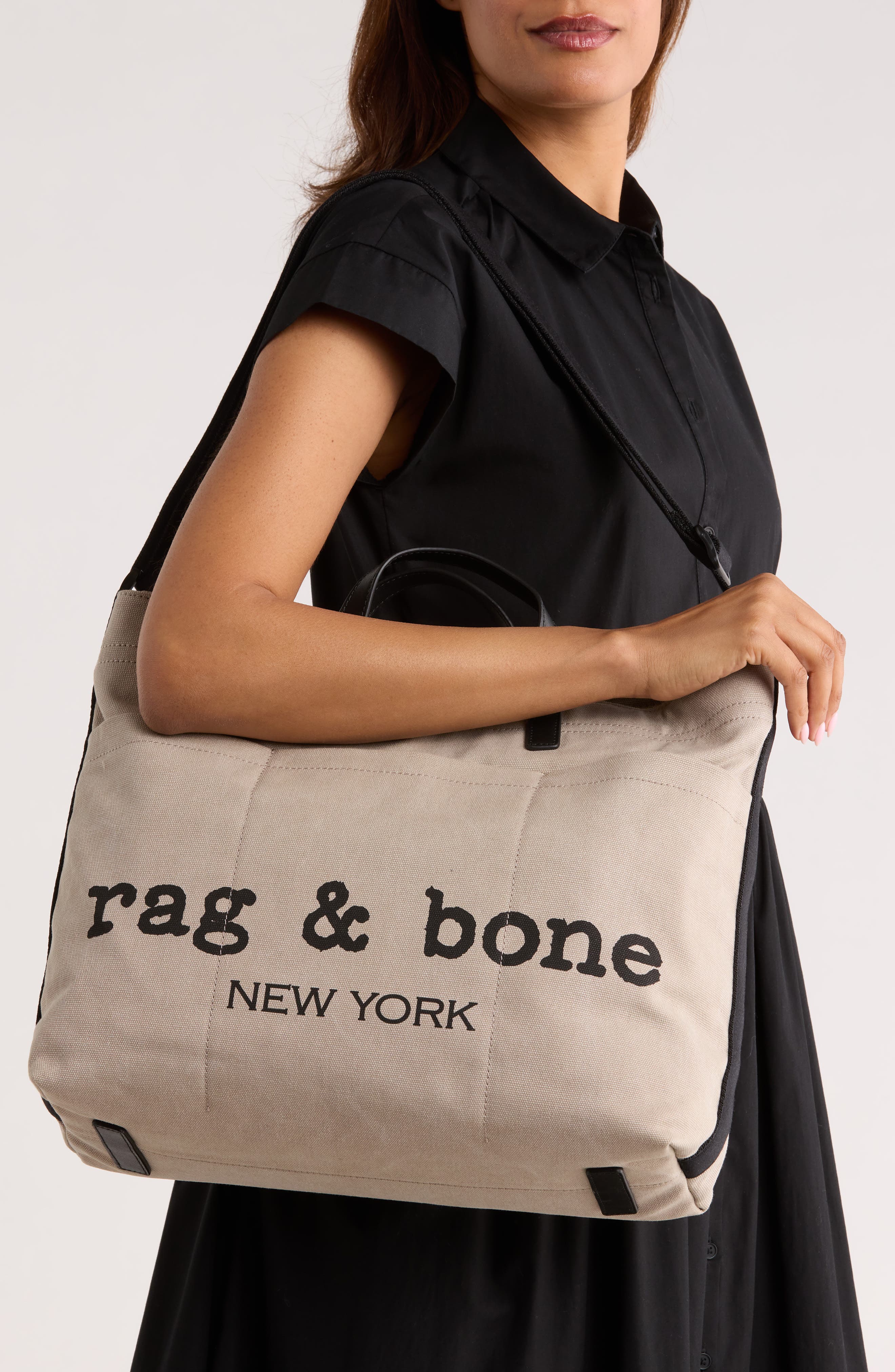 rag & bone Clinton Tote, Alternate, color, Beige