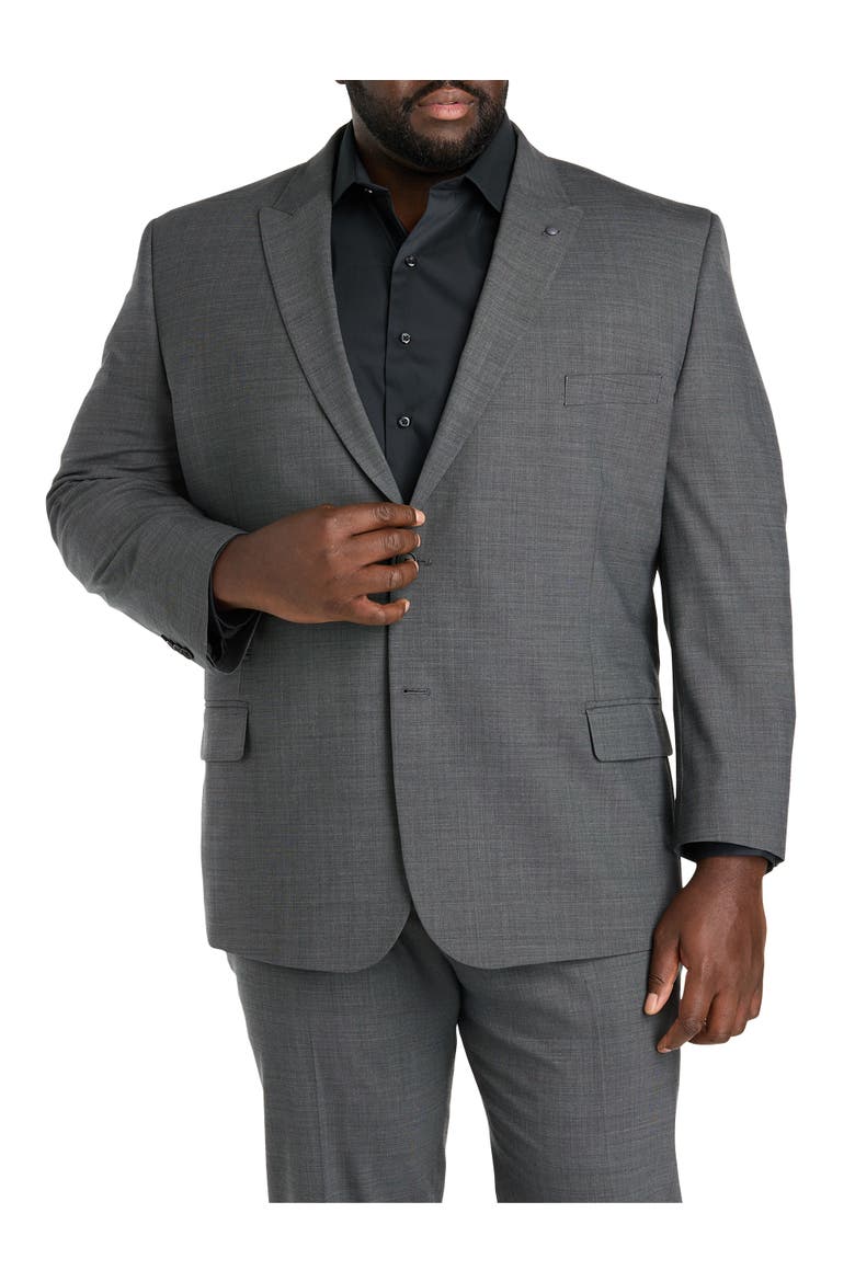 Big & Tall Performance Stretch Suit Jacket, Main, color, GREY