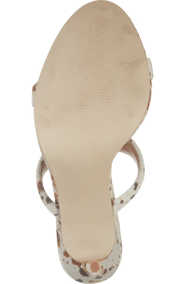 Steve Madden Saturn Genuine Calf Hair Slide Sandal, Alternate, color, White/ Camel