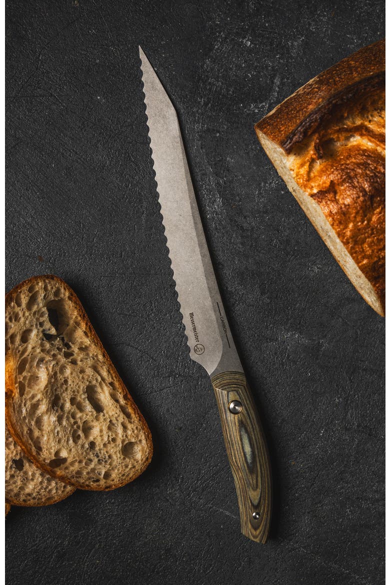 Carbon Scalloped Slicer 9inches, Alternate, color, Carbon