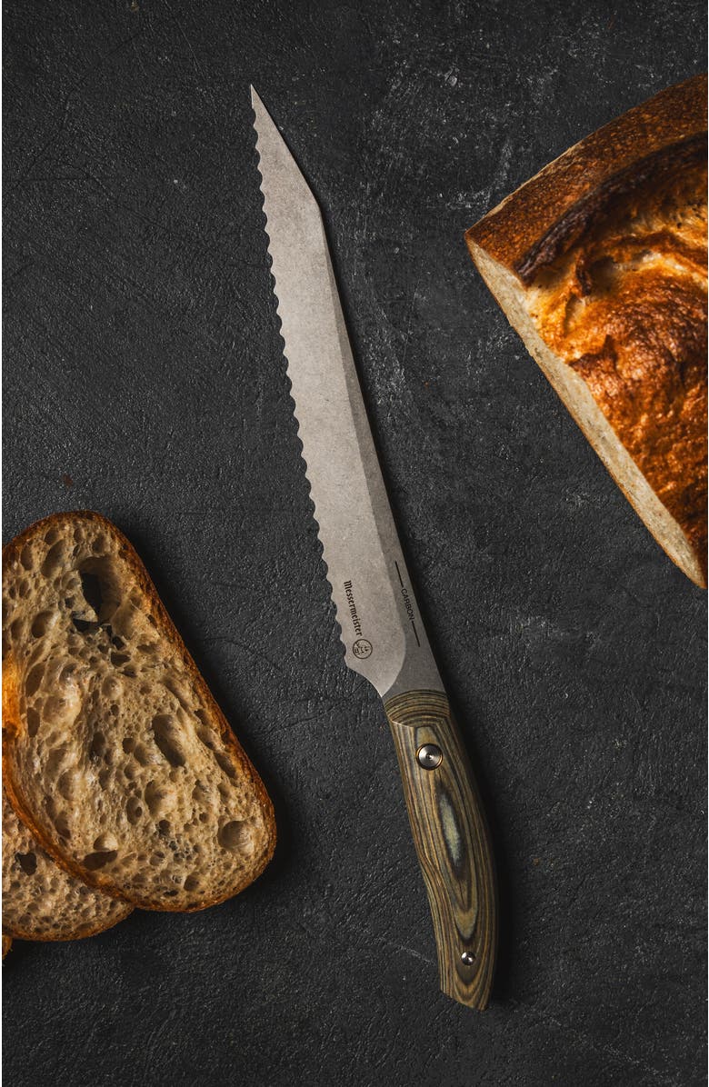 Messermeister Carbon Scalloped Slicer 9inches, Alternate, color, Carbon