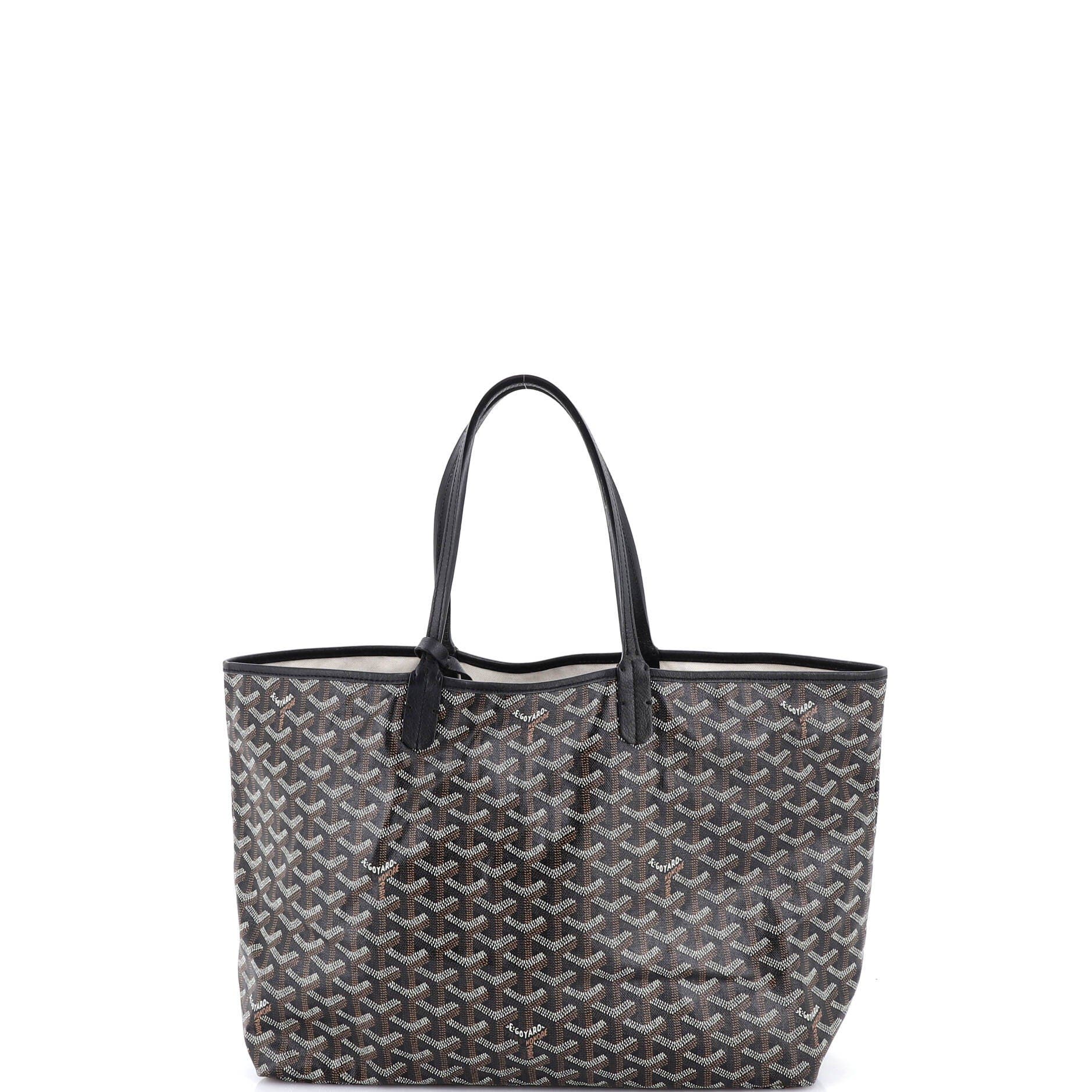 Pre-Owned Goyard Saint Louis Tote Coated Canvas PM, Main, color, Black