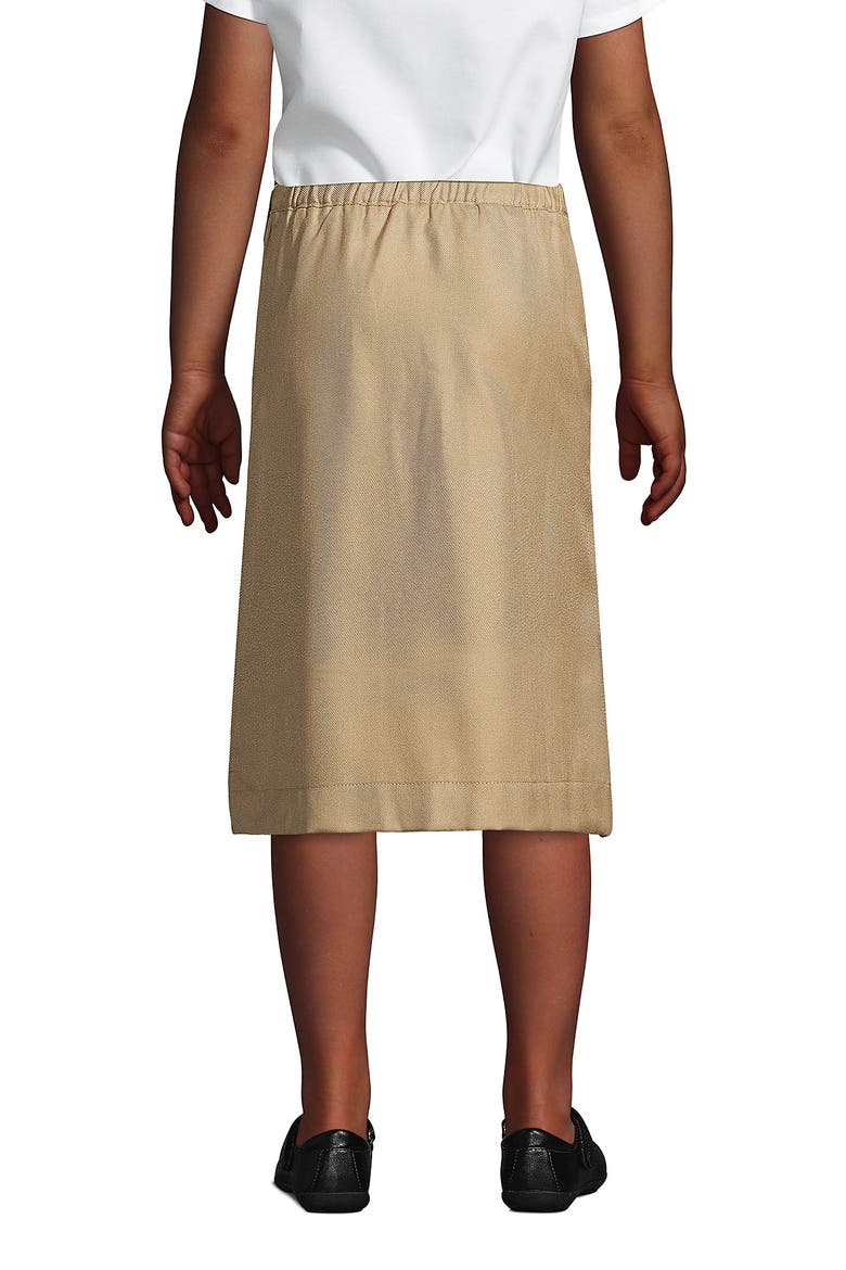 School Uniform Girls Solid A-line Skirt Below the Knee, Alternate, color, Khaki