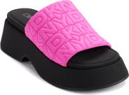 DKNY Logo Quilt Platform Sandal
