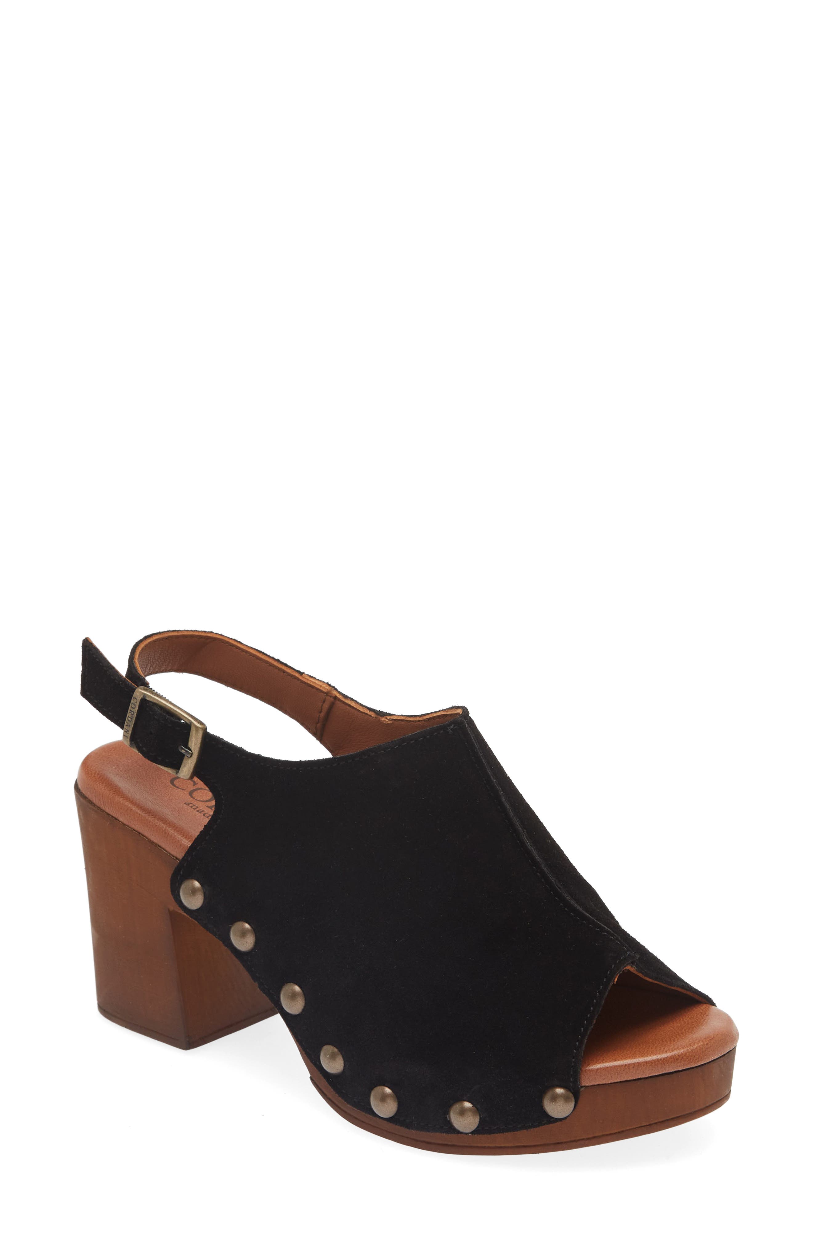 Cordani Winnie Slingback Sandal, Main, color, Camoscio Nero