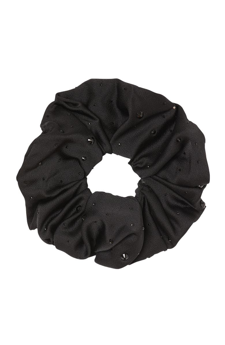 SANDRO Rhinestone scrunchie, Main, color, 