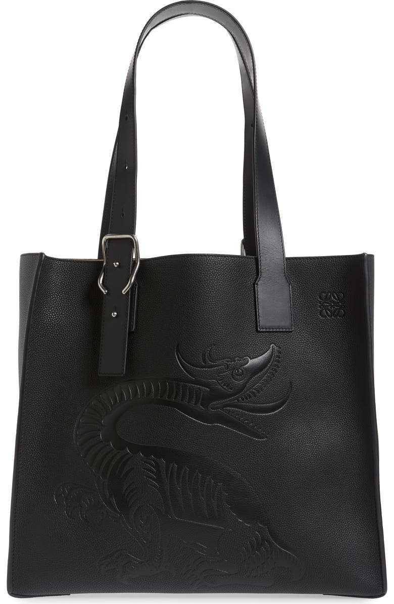 Loewe Dragon Leather Tote, Main, color,