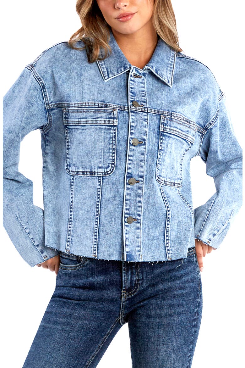 Fetching Boxy Denim Jacket, Alternate, color, FETCHING BLUE