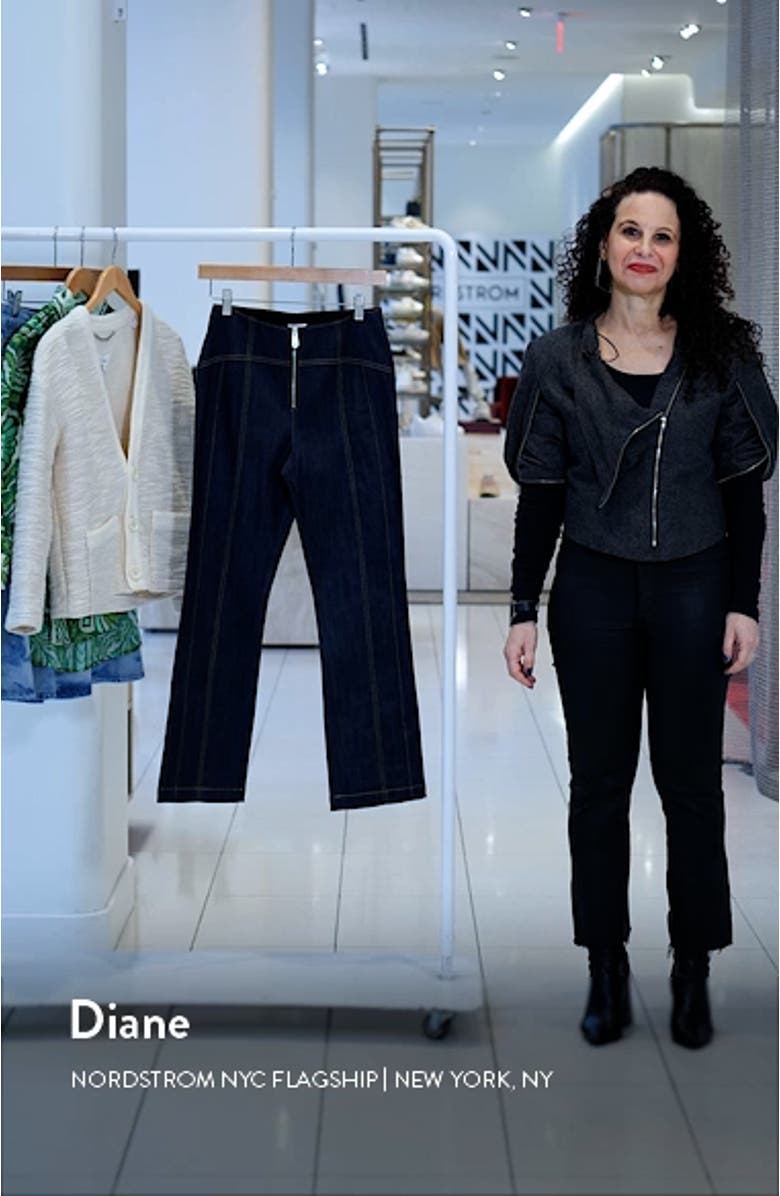 Loren Flare Leg Crop Denim Pants, sales video thumbnail