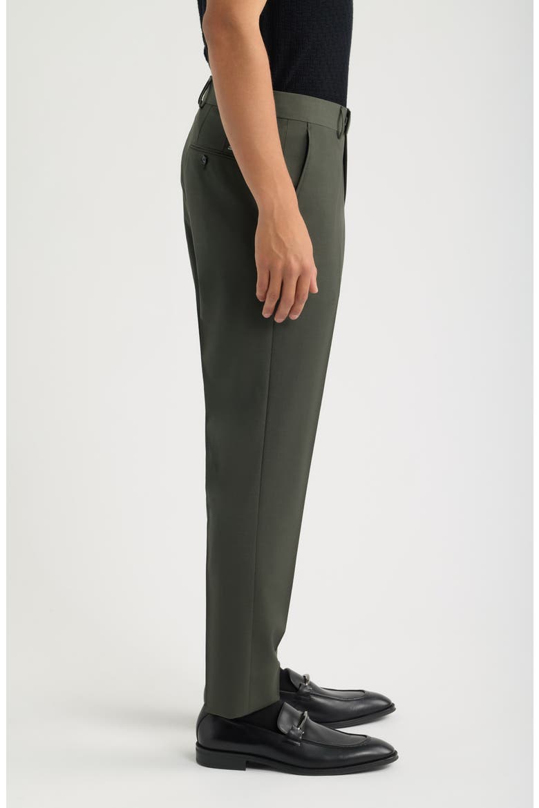 George Flat Front Wool Suit Pants, Alternate, color, OPEN GREEN