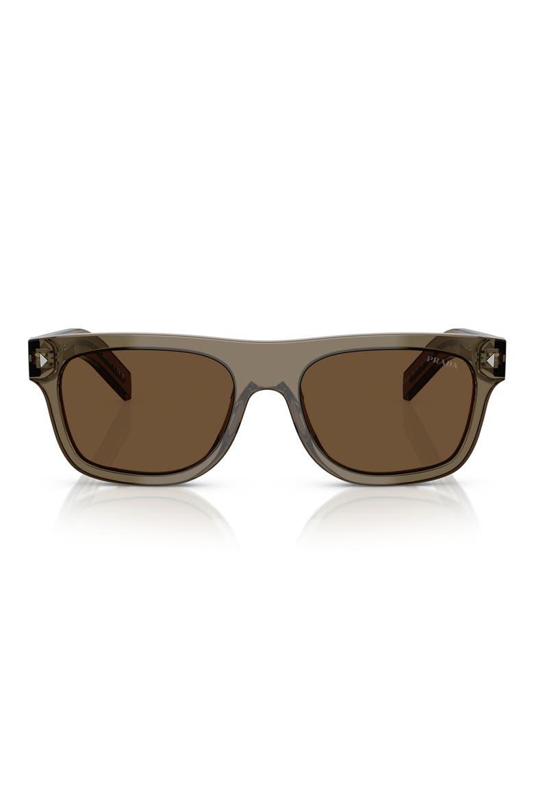 55mm Pillow Sunglasses, Main, color, DARK BROWN
