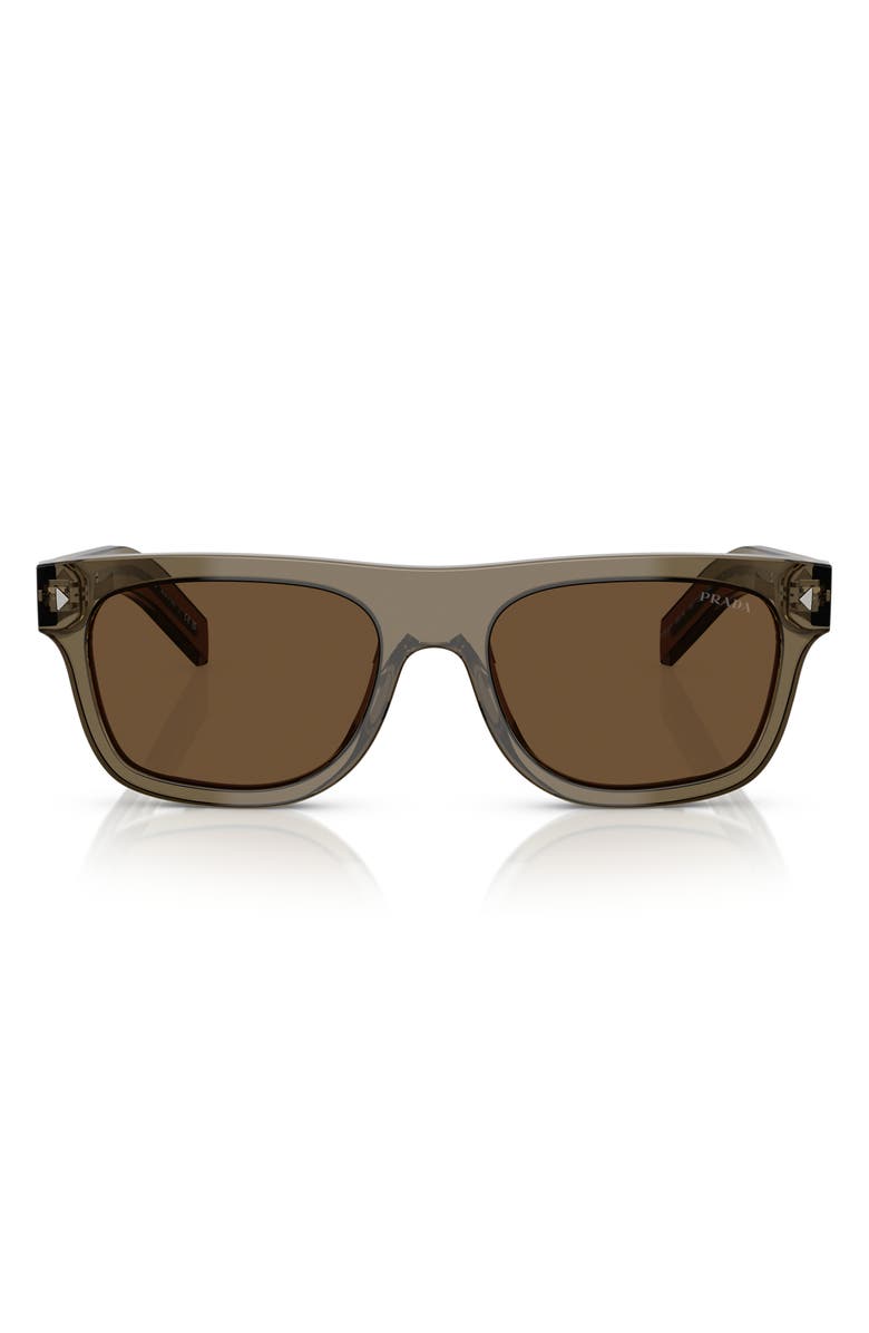 Prada 55mm Pillow Sunglasses, Main, color, Dark Brown