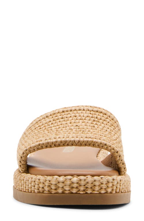 Steve Madden Boardwalk Slide Sandal In Natural Raffia