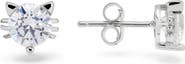 Queen Jewels Kitty Cat Cubic Zirconia Stud Earrings
