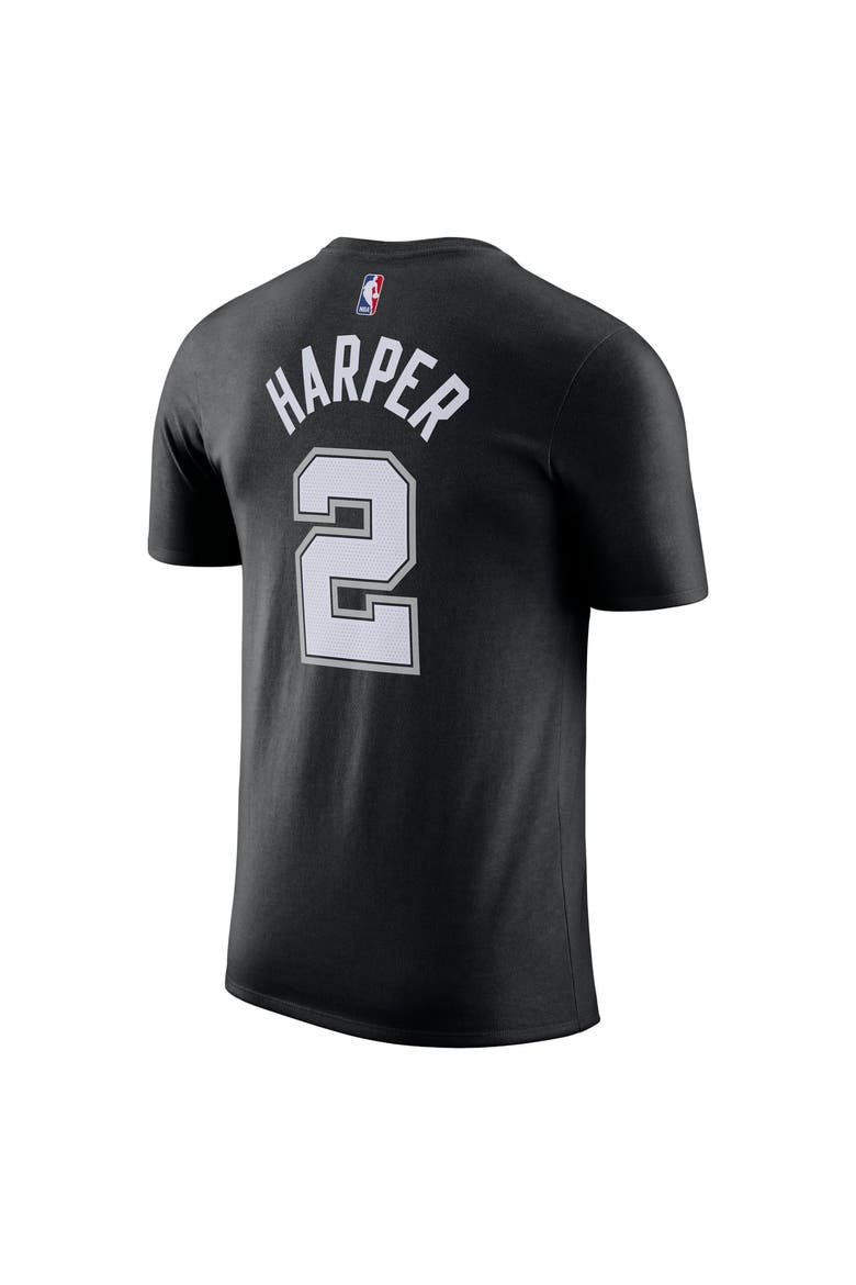 Unisex Nike Dylan Harper Black San Antonio Spurs Name & Number T-Shirt, Alternate, color, Black