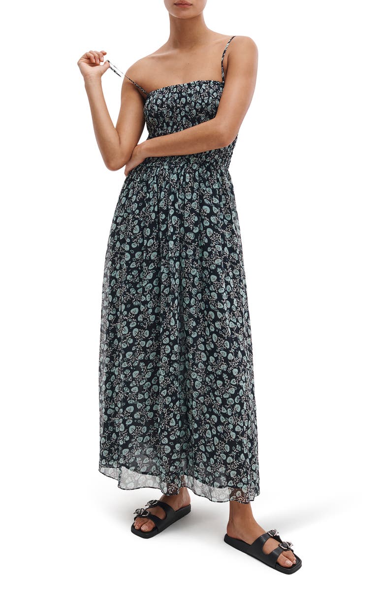 rag & bone Hallie Floral Print Sleeveless Maxi Dress, Alternate, color, Sal Floral
